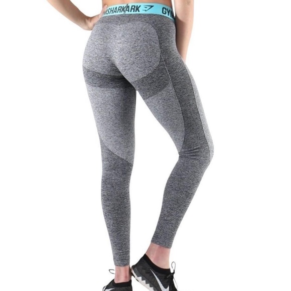 Gymshark Turquoise & Grey Leggings - Picture 2 of 7